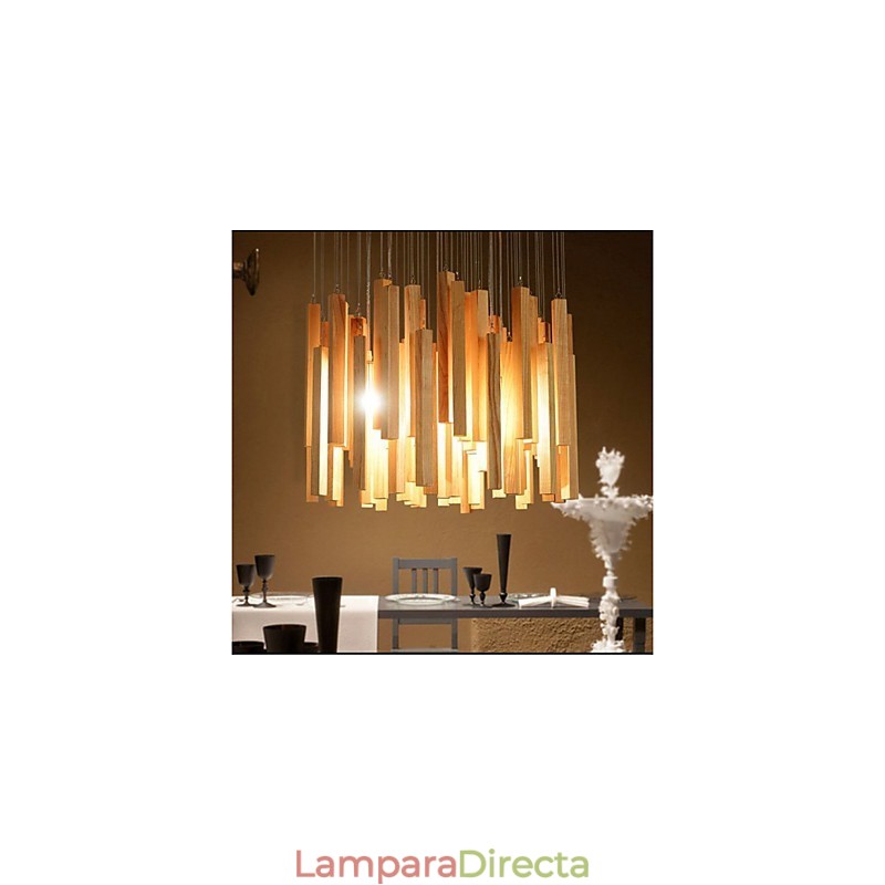 Lámpara de araña de la línea Art de madera de Hotel Engineering