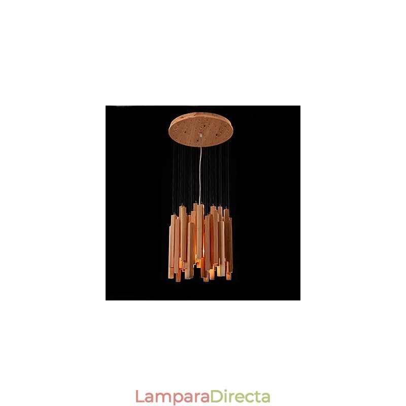 Lámpara de araña de la línea Art de madera de Hotel Engineering