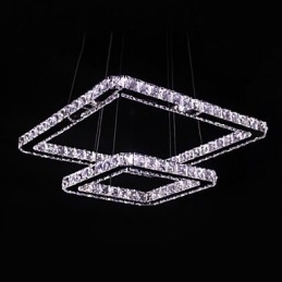 Lámpara colgante de metal y cristal moderna y contemporánea