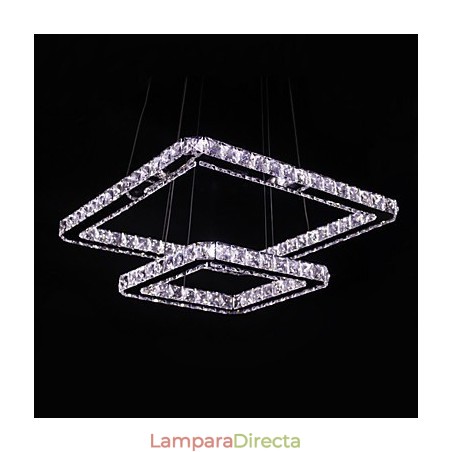 Lámpara colgante de metal y cristal moderna y contemporánea Lámpara colgante de metal y cristal moderna y contemporánea