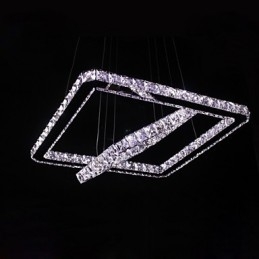 Lámpara colgante de metal y cristal moderna y contemporánea