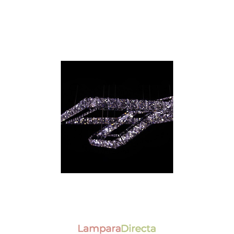 Lámpara colgante de metal y cristal moderna y contemporánea