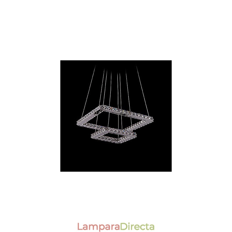 Lámpara colgante de metal y cristal moderna y contemporánea