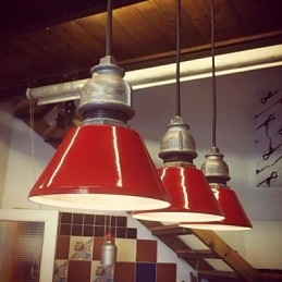Lámpara colgante de metal estilo campestre vintage