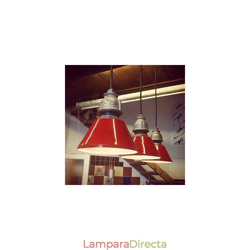 Lámpara colgante de metal estilo campestre vintage