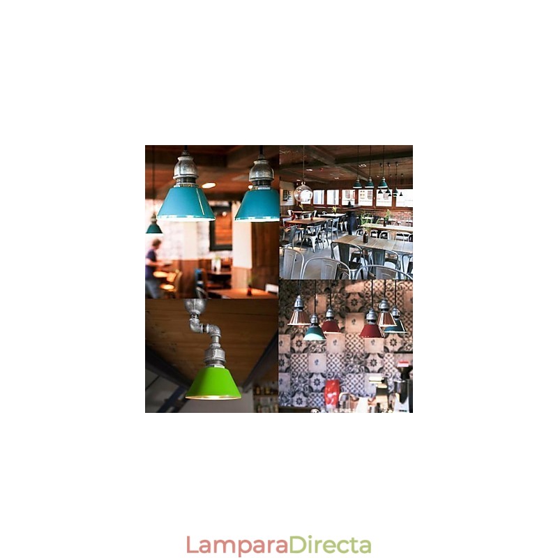 Lámpara colgante de metal estilo campestre vintage