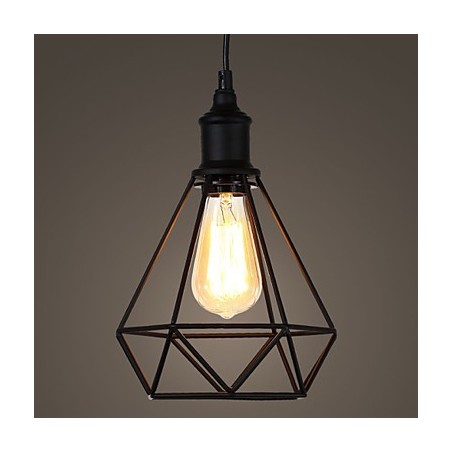 Lámpara colgante americana de acero con forma de jaula de pájaros, estilo retro vintage, para bricolaje, iluminación industrial para decorar el hogar. Lámpara colgante americana de acero con forma de jaula de pájaros, estilo retro vintage, para bricolaje, iluminación industrial para decorar el hogar.