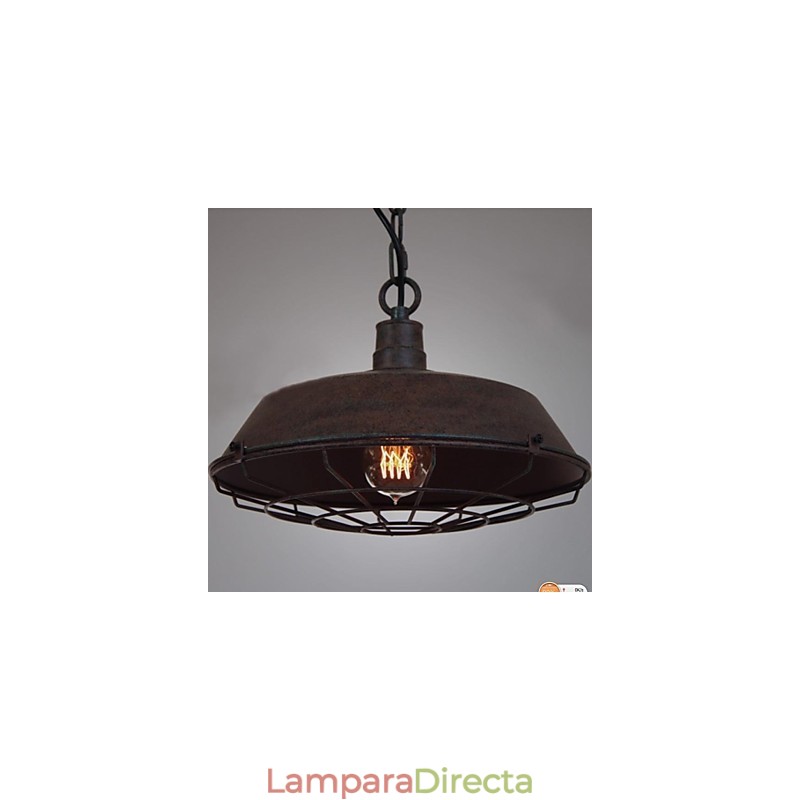 Lámpara colgante vintage de metal de 1 luz