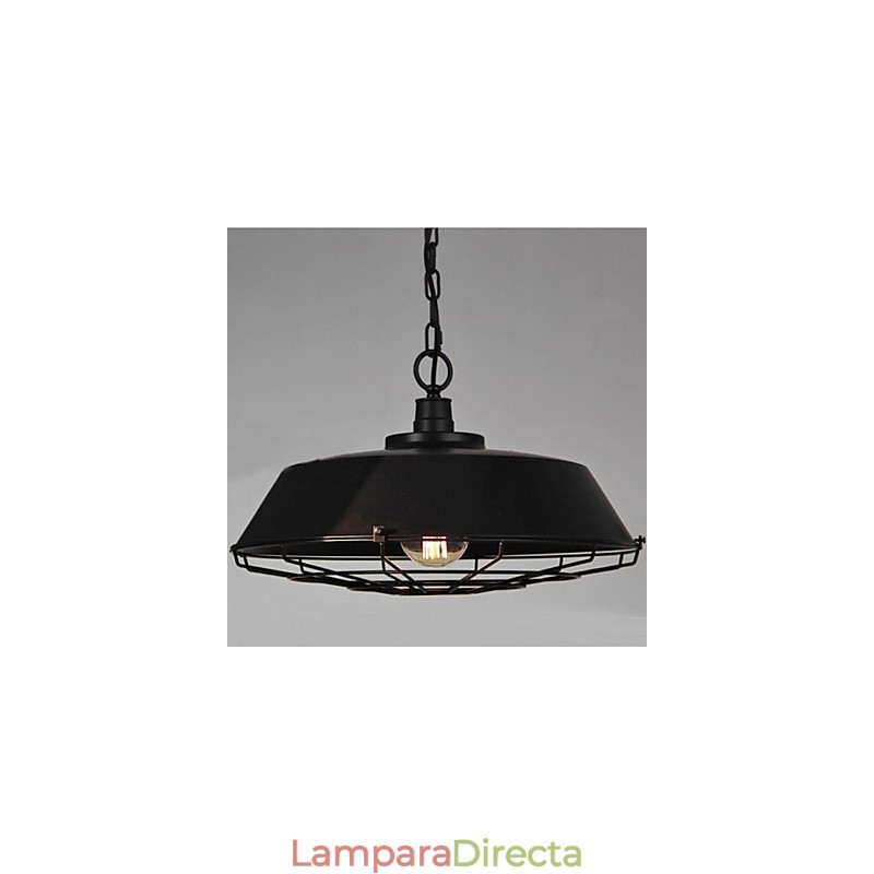 Lámpara colgante vintage de metal de 1 luz