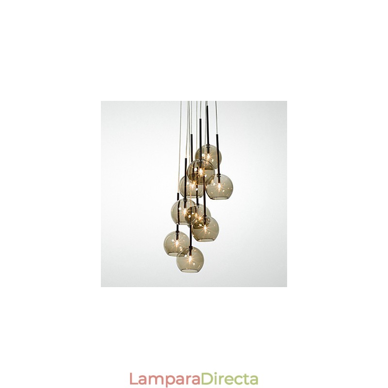 Lámpara colgante de metal con pintura estilo campestre en miniatura