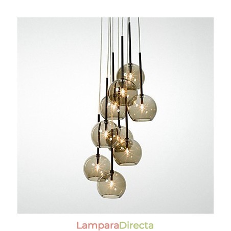 Lámpara colgante de metal con pintura estilo campestre en miniatura Lámpara colgante de metal con pintura estilo campestre en miniatura