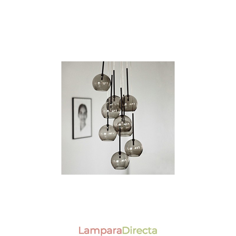 Lámpara colgante de metal con pintura estilo campestre en miniatura