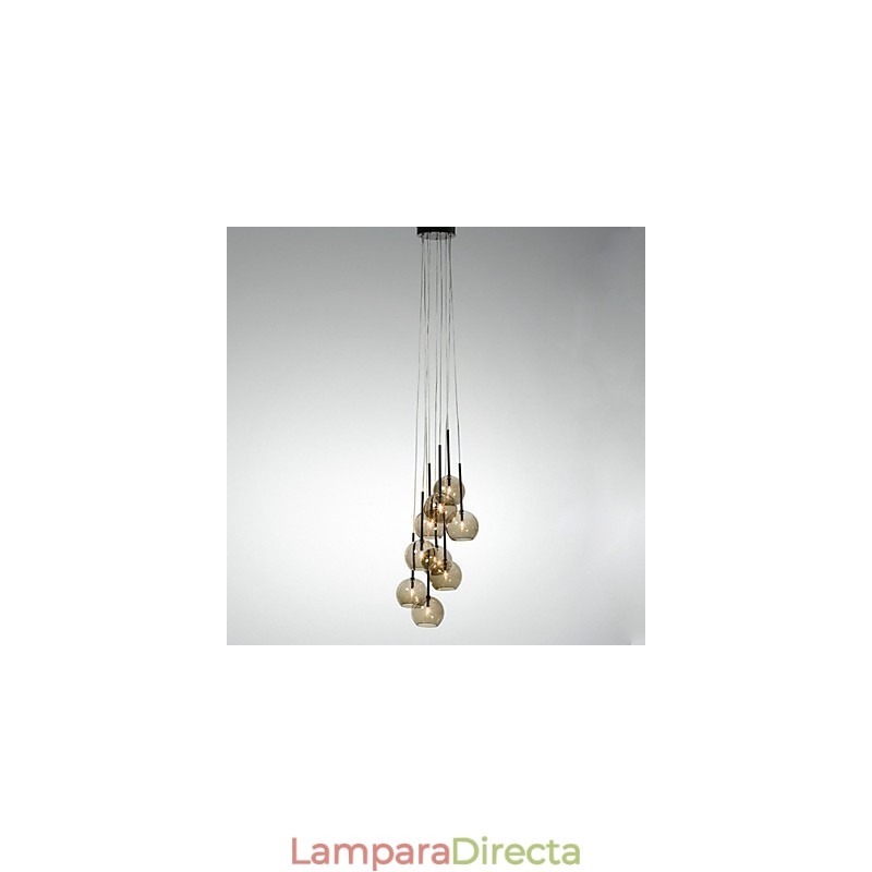 Lámpara colgante de metal con pintura estilo campestre en miniatura