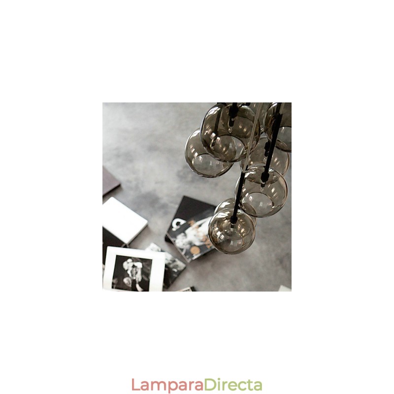 Lámpara colgante de metal con pintura estilo campestre en miniatura