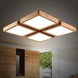 Lámpara colgante de bambú de madera, estilo campestre, contemporáneo y moderno.
