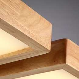 Lámpara colgante de bambú de madera, estilo campestre, contemporáneo y moderno.