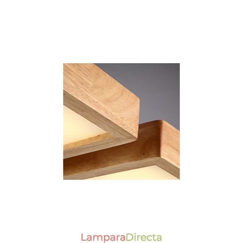Lámpara colgante de bambú de madera, estilo campestre, contemporáneo y moderno.