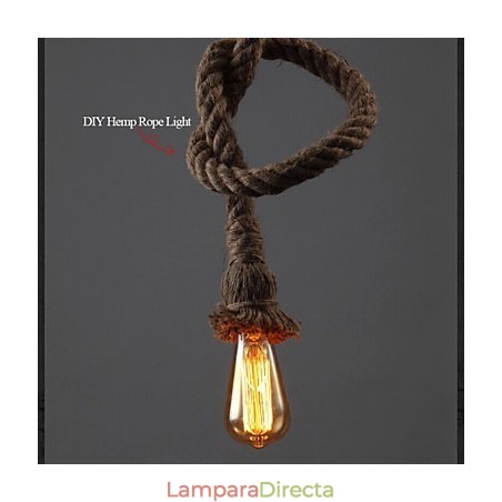 1 lámpara colgante de cuerda de cáñamo con diseño creativo de bricolaje 1 lámpara colgante de cuerda de cáñamo con diseño creativo de bricolaje