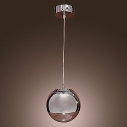 Lámpara colgante moderna y contemporánea de metal cromado estilo globo mini