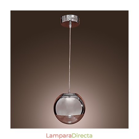 Lámpara colgante moderna y contemporánea de metal cromado estilo globo mini Lámpara colgante moderna y contemporánea de metal cromado estilo globo mini