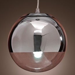 Lámpara colgante moderna y contemporánea de metal cromado estilo globo mini