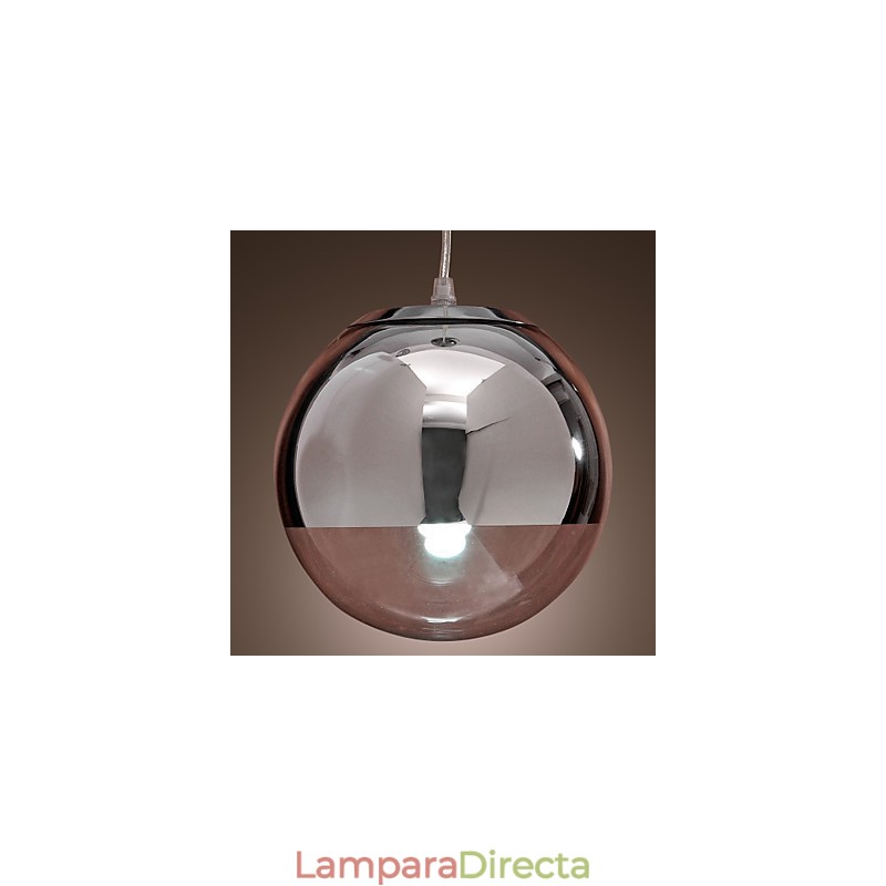Lámpara colgante moderna y contemporánea de metal cromado estilo globo mini