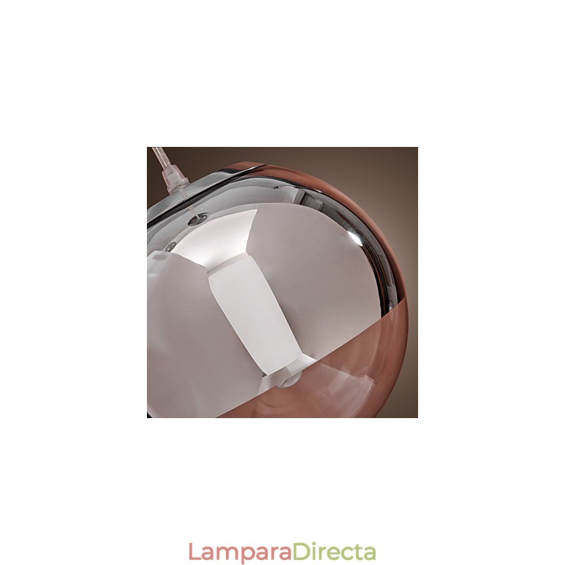 Lámpara colgante moderna y contemporánea de metal cromado estilo globo mini