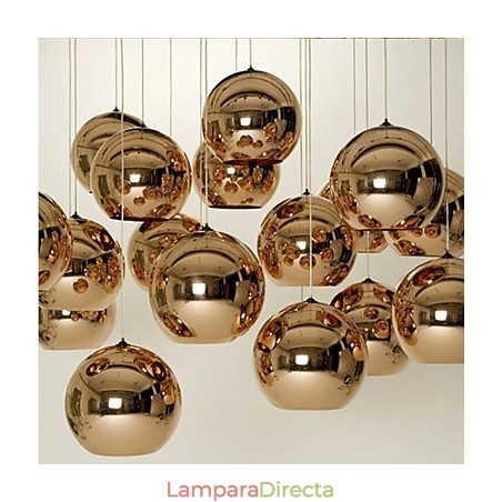 Lámpara colgante de bola de galvanoplastia nórdica retro creativa y sencilla de vidrio Lámpara colgante de bola de galvanoplastia nórdica retro creativa y sencilla de vidrio