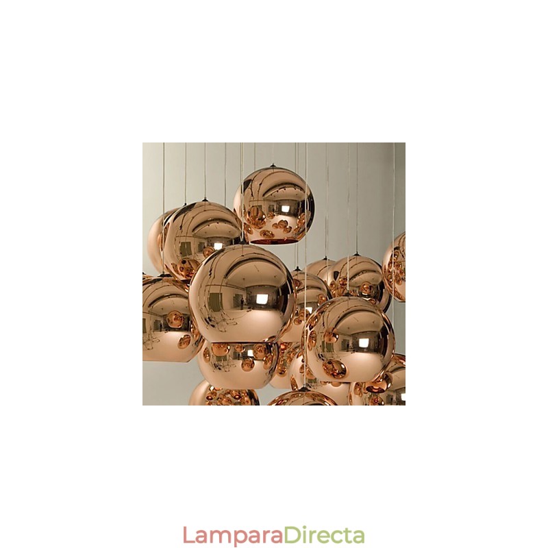 Lámpara colgante de bola de galvanoplastia nórdica retro creativa y sencilla de vidrio