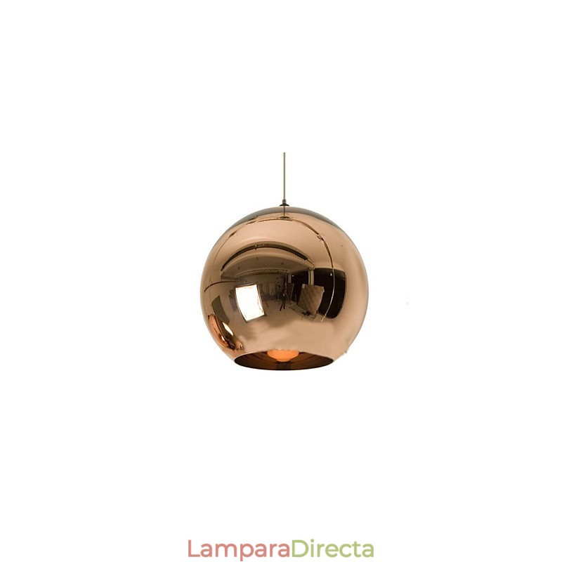 Lámpara colgante de bola de galvanoplastia nórdica retro creativa y sencilla de vidrio