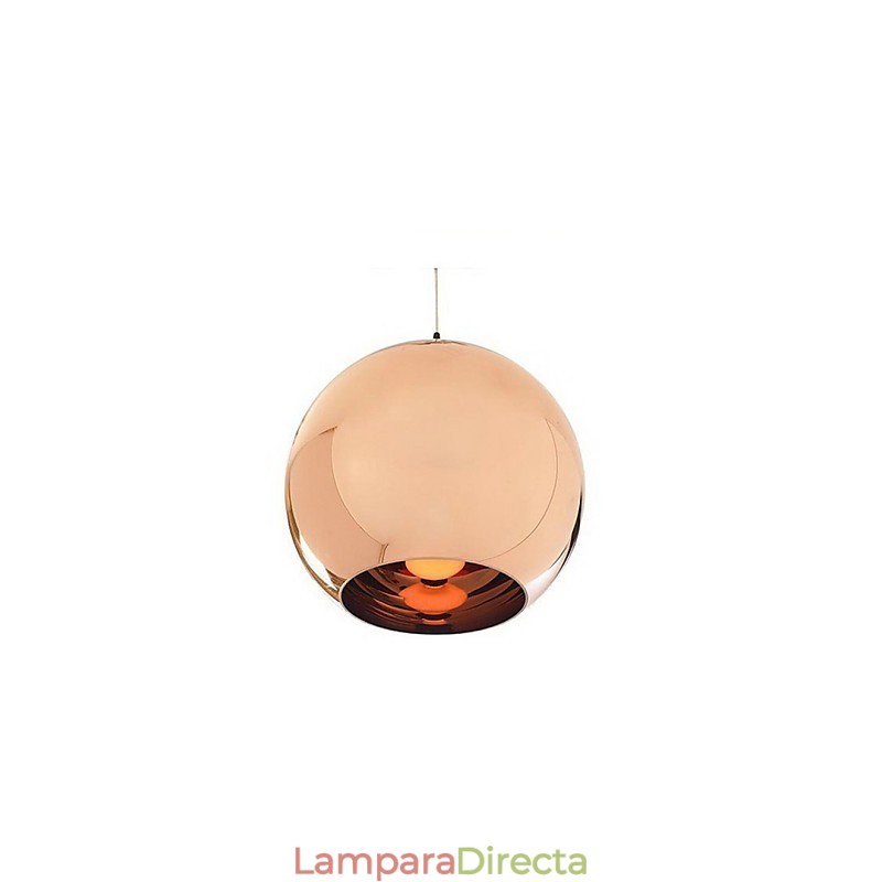 Lámpara colgante de bola de galvanoplastia nórdica retro creativa y sencilla de vidrio