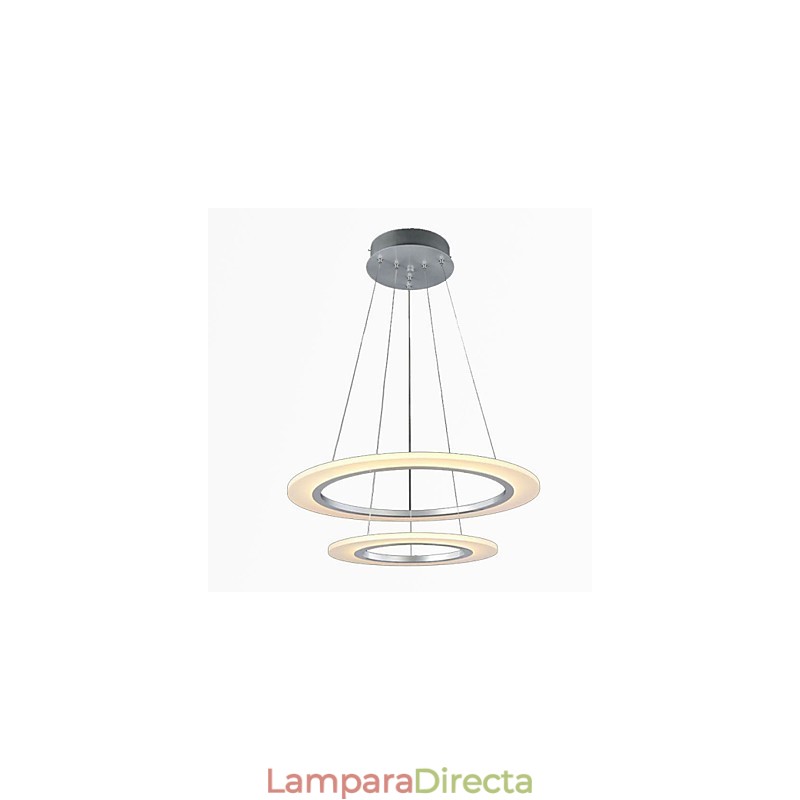 Lámpara colgante de techo moderna con 2 anillos