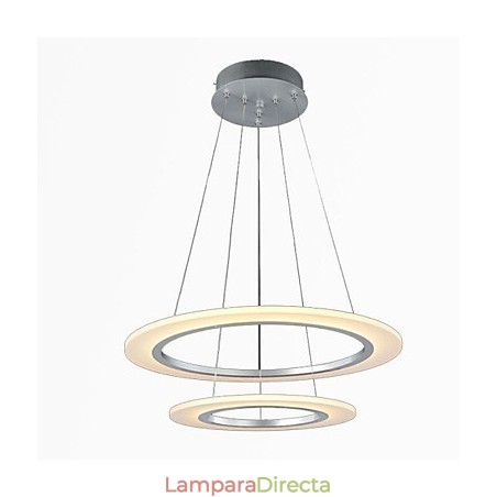 Lámpara colgante de techo moderna con 2 anillos Lámpara colgante de techo moderna con 2 anillos