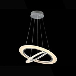 Lámpara colgante de techo moderna con 2 anillos