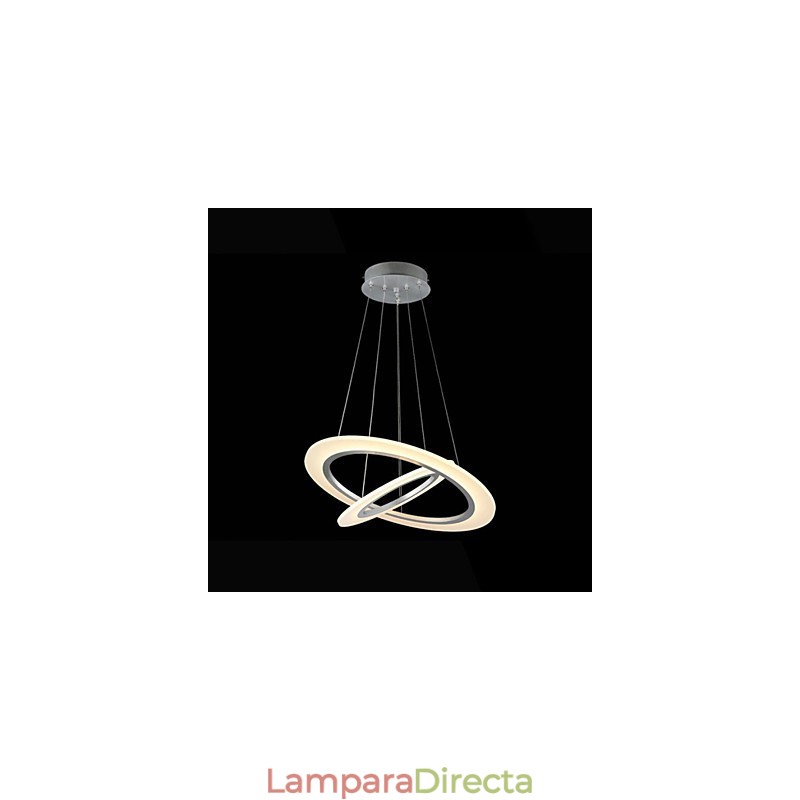 Lámpara colgante de techo moderna con 2 anillos