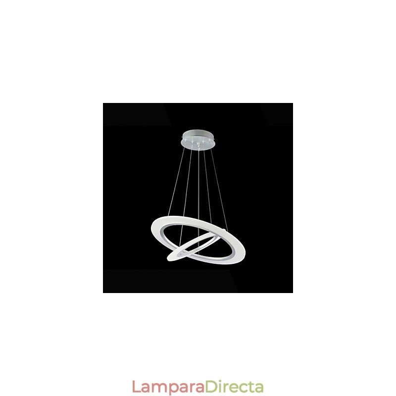 Lámpara colgante de techo moderna con 2 anillos