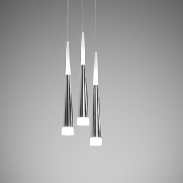 Lámpara colgante triple moderna y contemporánea para comedor infantil, de metal, redonda, con dosel