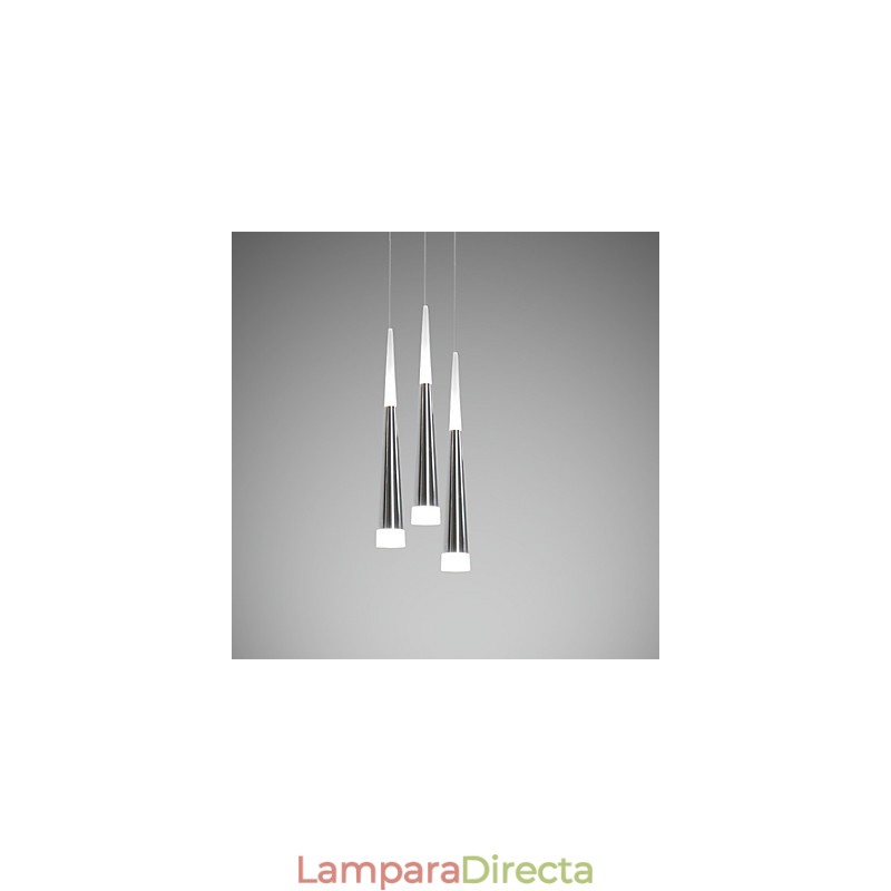 Lámpara colgante triple moderna y contemporánea para comedor infantil, de metal, redonda, con dosel