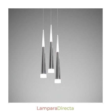 Lámpara colgante triple moderna y contemporánea para comedor infantil, de metal, redonda, con dosel Lámpara colgante triple moderna y contemporánea para comedor infantil, de metal, redonda, con dosel