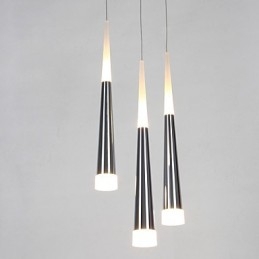 Lámpara colgante triple moderna y contemporánea para comedor infantil, de metal, redonda, con dosel