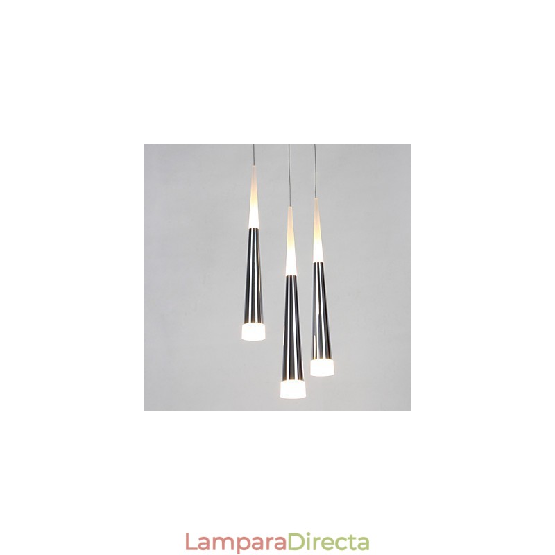 Lámpara colgante triple moderna y contemporánea para comedor infantil, de metal, redonda, con dosel