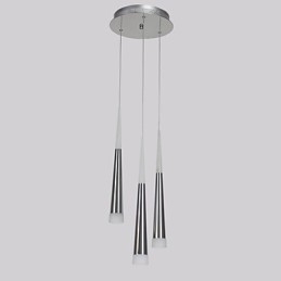 Lámpara colgante triple moderna y contemporánea para comedor infantil, de metal, redonda, con dosel