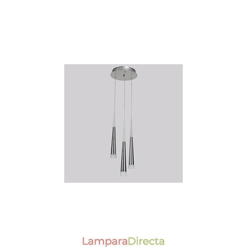 Lámpara colgante triple moderna y contemporánea para comedor infantil, de metal, redonda, con dosel