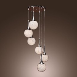 Lámpara empotrada moderna y contemporánea de metal galvanizado con forma de globo