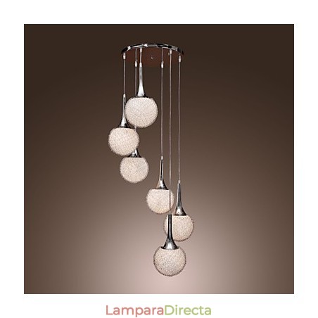 Lámpara empotrada moderna y contemporánea de metal galvanizado con forma de globo Lámpara empotrada moderna y contemporánea de metal galvanizado con forma de globo