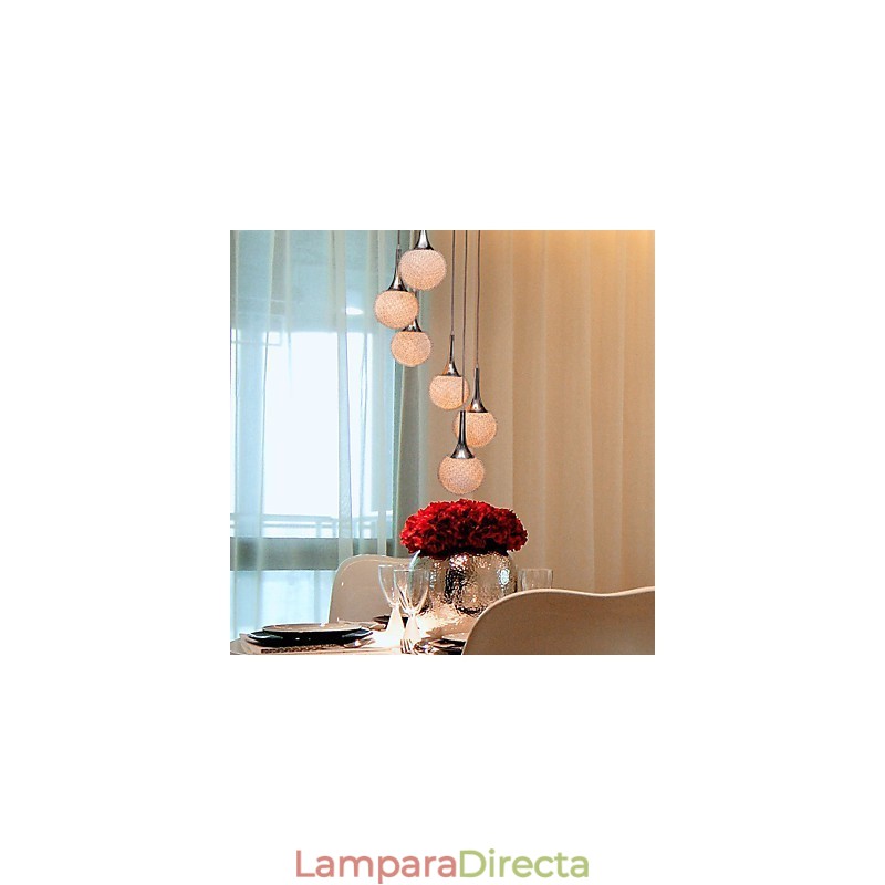 Lámpara empotrada moderna y contemporánea de metal galvanizado con forma de globo
