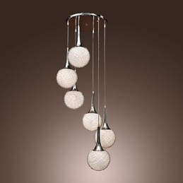 Lámpara empotrada moderna y contemporánea de metal galvanizado con forma de globo