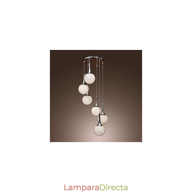 Lámpara empotrada moderna y contemporánea de metal galvanizado con forma de globo