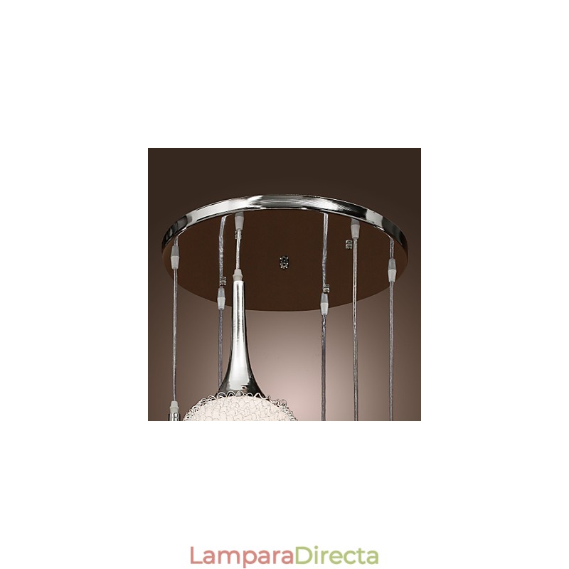 Lámpara empotrada moderna y contemporánea de metal galvanizado con forma de globo