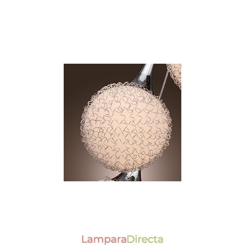 Lámpara empotrada moderna y contemporánea de metal galvanizado con forma de globo